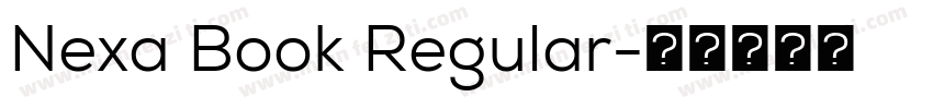 Nexa Book Regular字体转换